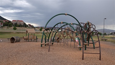 Playground equipment at Centennial Park.
