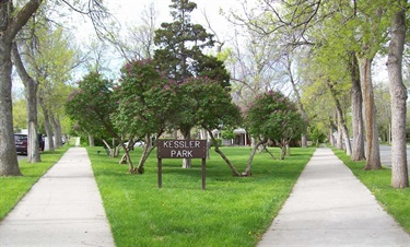 Brown sign at Kessler Park.