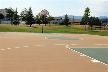 Basketball court at Mountain View Park.