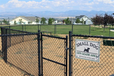 Dog off-leash area at Mountain View Park.