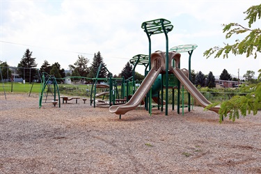 Playground equipment at Waukesha Park.