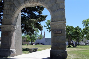 Stone arch in Women's Park.